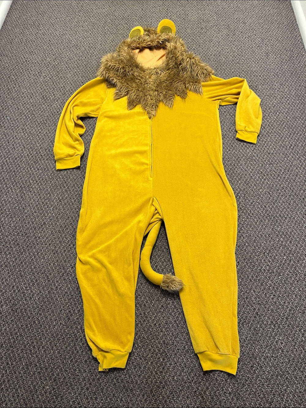 Wizard of Oz The Lion One-Piece Costume Mustard Yellow One Size Fits Many Unisex